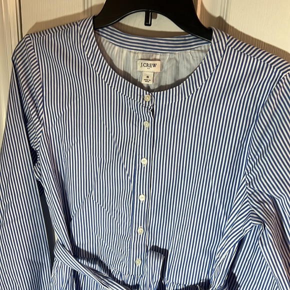 Jcrew Seersucker Belted Dress small - Picture 2 of 4